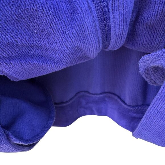 Koret Sport Vintage Womens Purple Full Zip Ruched High Collar Velour Jacket M - Picture 6 of 9